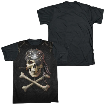 Anne Stokes Pirate Skulls - Men's Black Back T-Shirt Anne Stokes