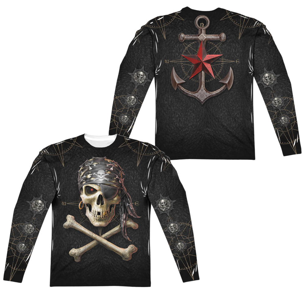 Anne Stokes Pirate Skulls - Men's All-Over Print Long Sleeve T-Shirt Men's All-Over Print Long Sleeve Anne Stokes   