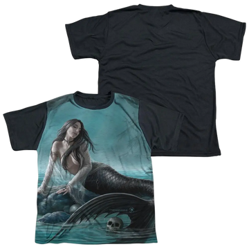 Anne Stokes Sirens Lament - Youth Black Back T-Shirt (Ages 8-12) Anne Stokes