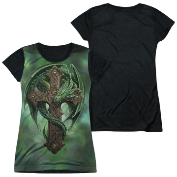 Anne Stokes Woodland Guardian - Juniors Black Back T-Shirt Anne Stokes
