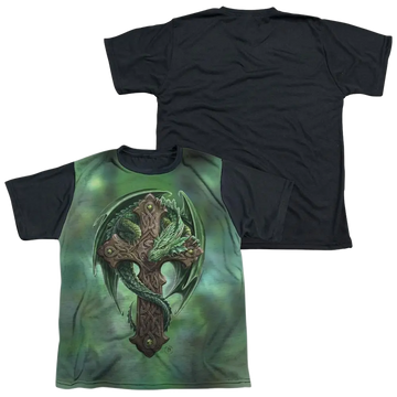 Anne Stokes Woodland Guardian - Youth Black Back T-Shirt (Ages 8-12) Anne Stokes