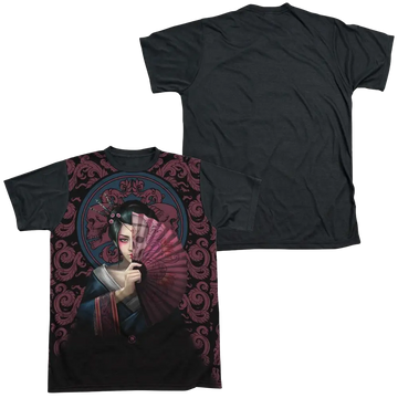 Anne Stokes Geisha Skull - Men's Black Back T-Shirt Anne Stokes