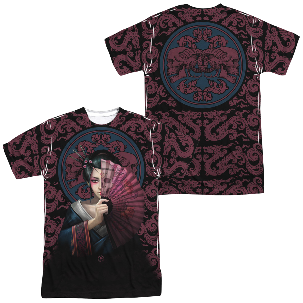 Anne Stokes Geisha Skull - Men's All-Over Print T-Shirt Men's All-Over Print T-Shirt Anne Stokes   