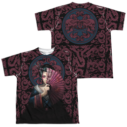 Anne Stokes Geisha Skull - Youth All-Over Print T-Shirt (Ages 8-12) Youth All-Over Print T-Shirt (Ages 8-12) Anne Stokes   