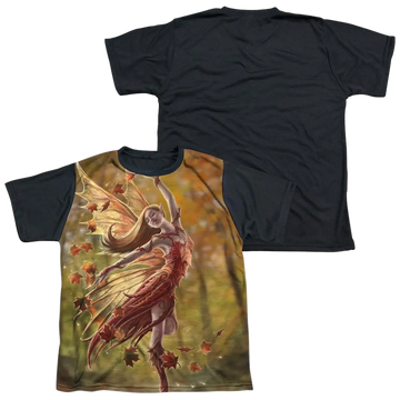 Anne Stokes Autumn Fairy - Youth Black Back T-Shirt (Ages 8-12) Anne Stokes