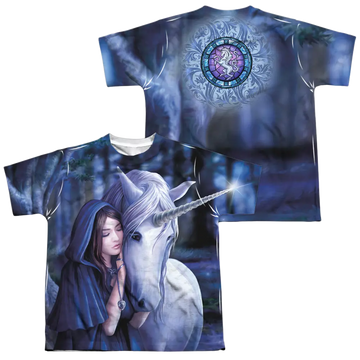 Anne Stokes Solace - Youth All-Over Print T-Shirt (Ages 8-12) Anne Stokes