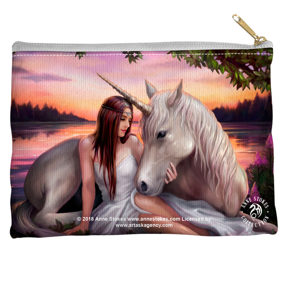 Anne Stokes Collection Pure Heart - Straight Bottom Accessory Pouch Straight Bottom Accessory Pouches Anne Stokes   