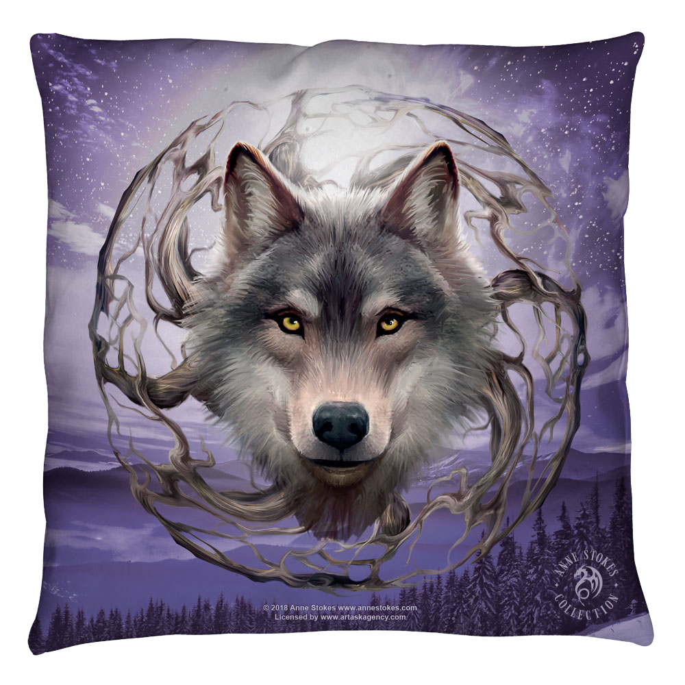 Anne Stokes Collection Night Forest - Throw Pillows Throw Pillows Anne Stokes   