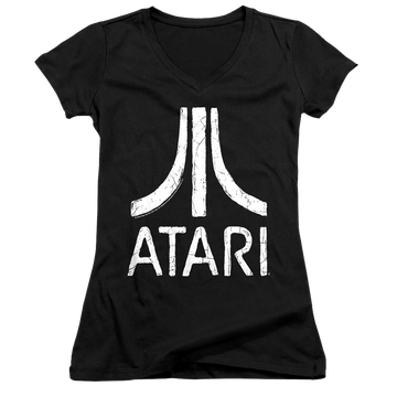 Atari Rough Logo - Juniors V-Neck T-Shirt Juniors V-Neck T-Shirt Atari   