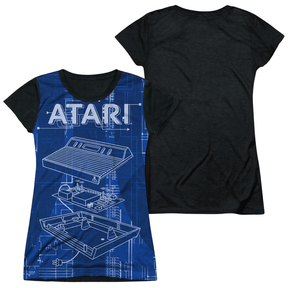 Atari Inside Out - Juniors Black Back T-Shirt Juniors Black Back T-Shirt Atari   