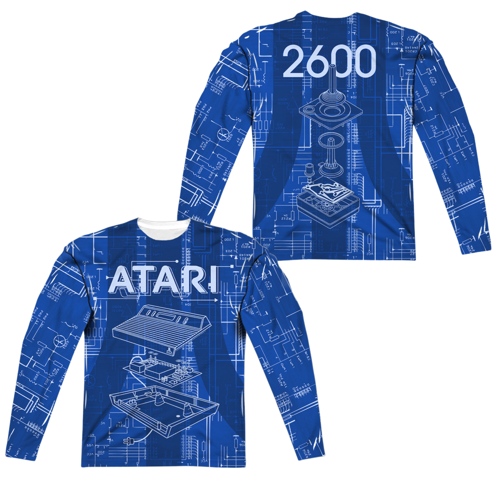 Atari Inside Out Men's All-Over Print T-Shirt Men's All-Over Print Long Sleeve Atari   