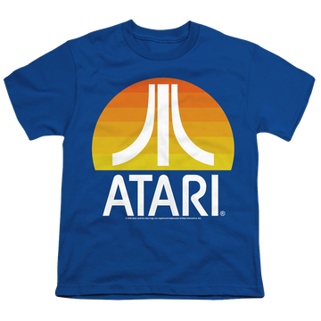 Royal youth t-shirt for ages 8 to 12 with Atari Sunrise Clean graphic