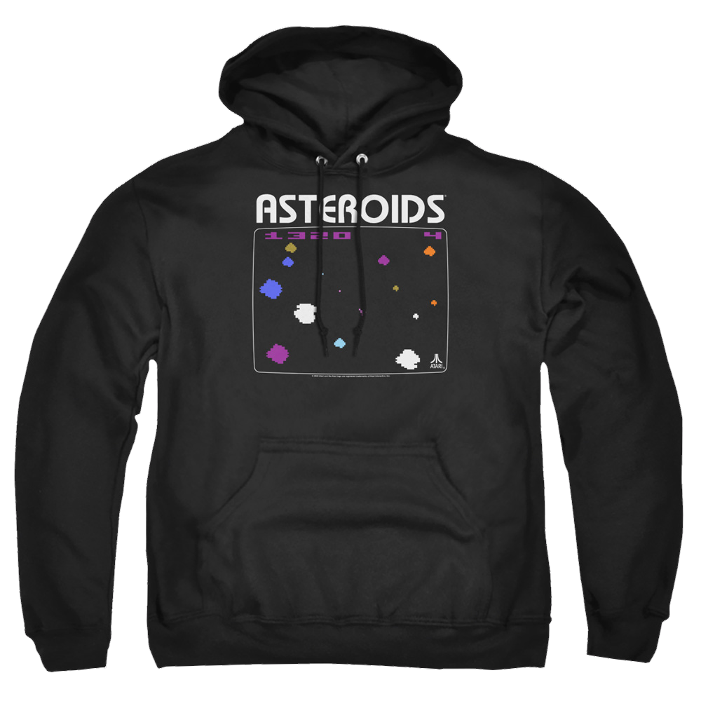 Atari Asteroids Screen - Pullover Hoodie Pullover Hoodie Atari   