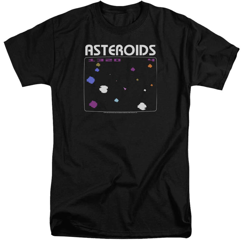 Atari Asteroids Screen - Men's Tall Fit T-Shirt Men's Tall Fit T-Shirt Atari   
