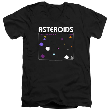 Atari Asteroids Screen - Men's V-Neck T-Shirt Atari