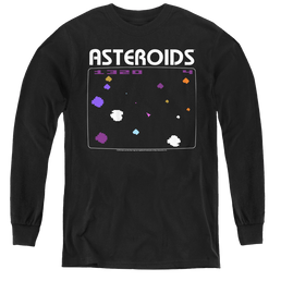 Atari Asteroids Screen - Youth Long Sleeve T-Shirt Youth Long Sleeve T-Shirt Atari   