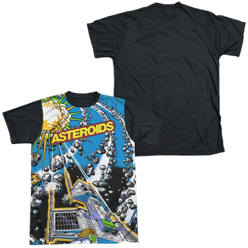 Atari Asteroids All Over - Men's Black Back T-Shirt Atari