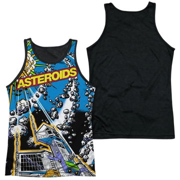 Atari Asteroids All Over Men's Black Back Tank Atari