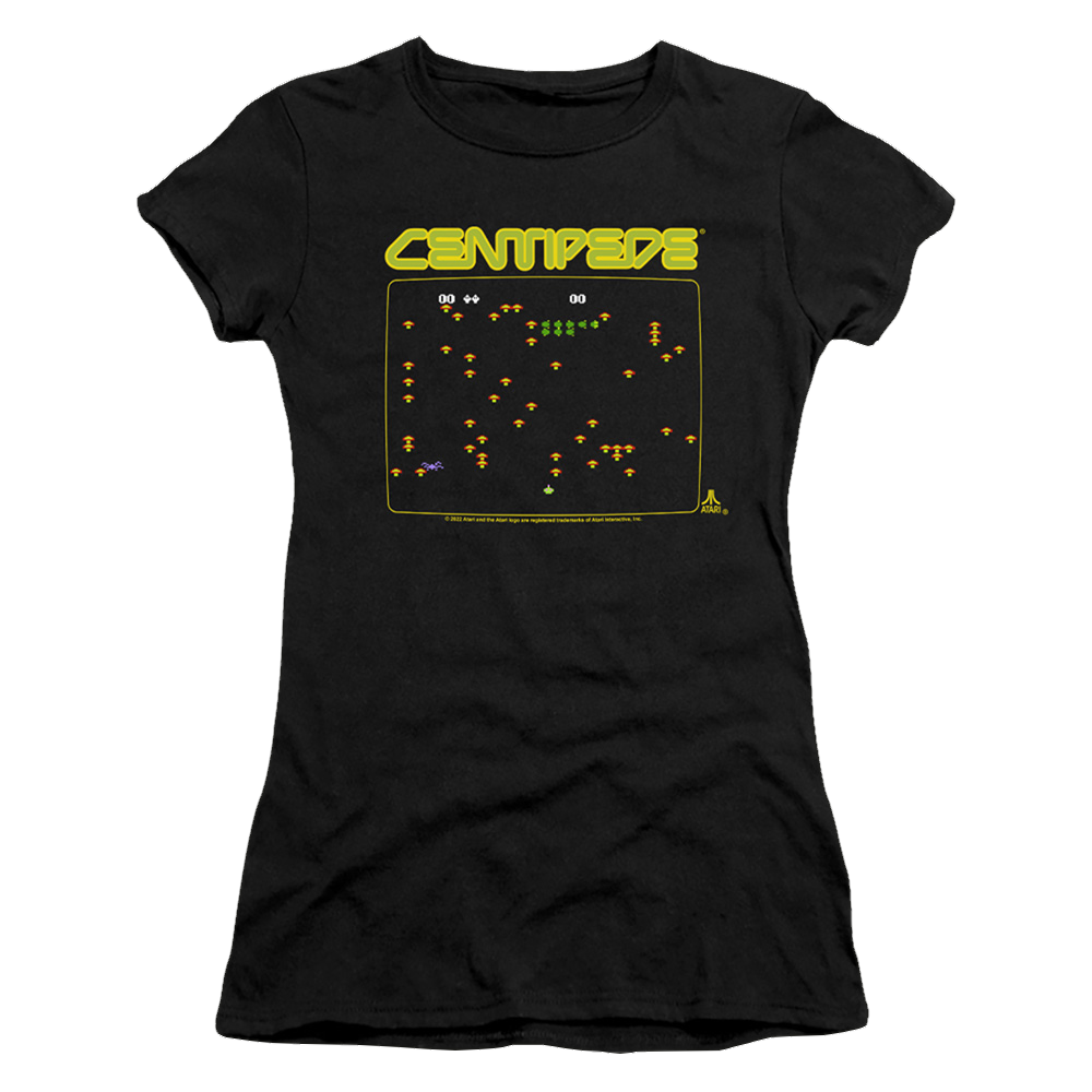 Atari Centipede Screen - Juniors T-Shirt Juniors T-Shirt Atari   