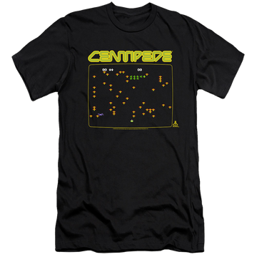 Atari Centipede Screen - Men's Premium Slim Fit T-Shirt Men's Premium Slim Fit T-Shirt Atari   