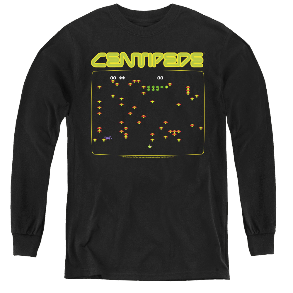 Atari Centipede Screen - Youth Long Sleeve T-Shirt Youth Long Sleeve T-Shirt Atari   