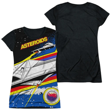 Atari Asteroids Arcade - Juniors Black Back T-Shirt Atari