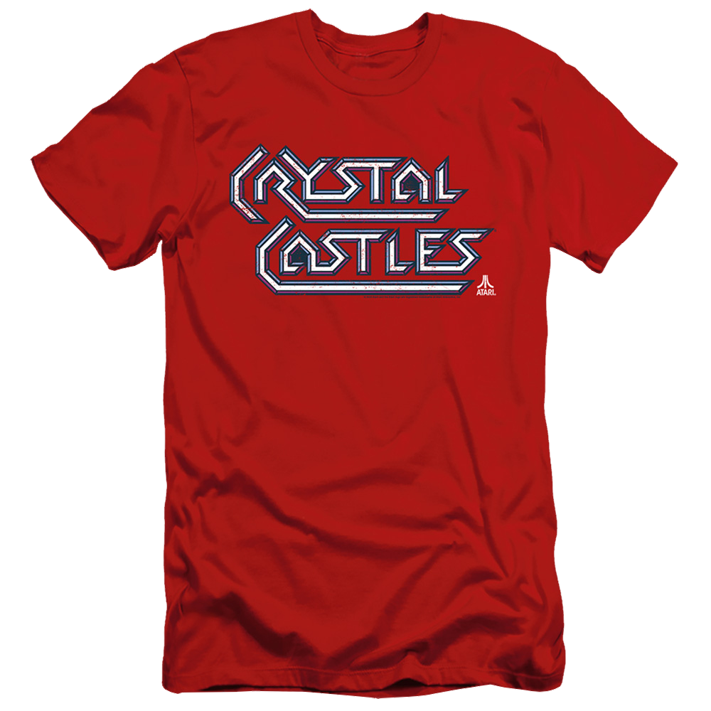 Atari Crystal Castles Logo - Men's Slim Fit T-Shirt Men's Slim Fit T-Shirt Atari   