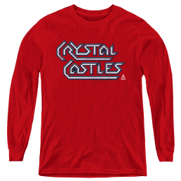 Atari Crystal Castles Logo - Youth Long Sleeve T-Shirt Youth Long Sleeve T-Shirt Atari   