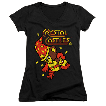 Atari Crystal Bear - Juniors V-Neck T-Shirt Juniors V-Neck T-Shirt Atari   