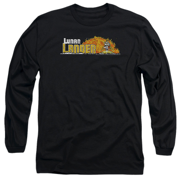 Black men's long sleeve t-shirt with Atari Lunar Marquee graphic