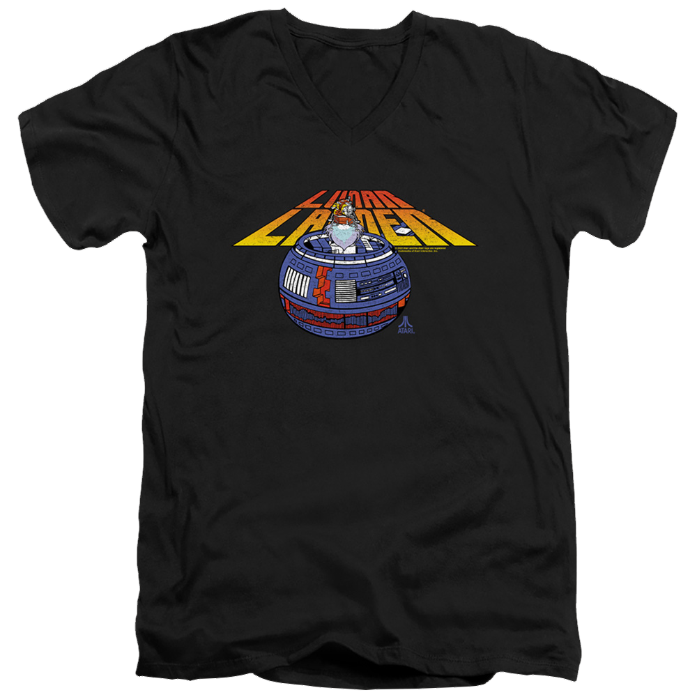 Atari Lunar Globe - Men's V-Neck T-Shirt Men's V-Neck T-Shirt Atari   