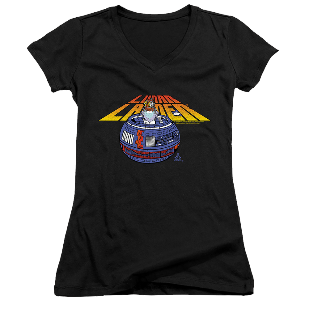 Atari Lunar Globe - Juniors V-Neck T-Shirt Juniors V-Neck T-Shirt Atari   