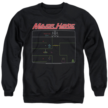 Atari Major Havoc Screen - Men's Crewneck Sweatshirt Men's Crewneck Sweatshirt Atari   