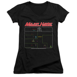 Atari Major Havoc Screen - Juniors V-Neck T-Shirt Juniors V-Neck T-Shirt Atari   