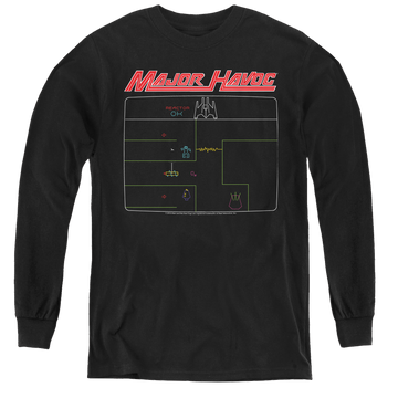 Atari Major Havoc Screen - Youth Long Sleeve T-Shirt Youth Long Sleeve T-Shirt Atari   