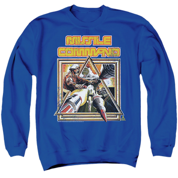 Atari Missle Commander - Men's Crewneck Sweatshirt Men's Crewneck Sweatshirt Atari   