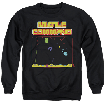Atari Missle Screen - Men's Crewneck Sweatshirt Men's Crewneck Sweatshirt Atari   