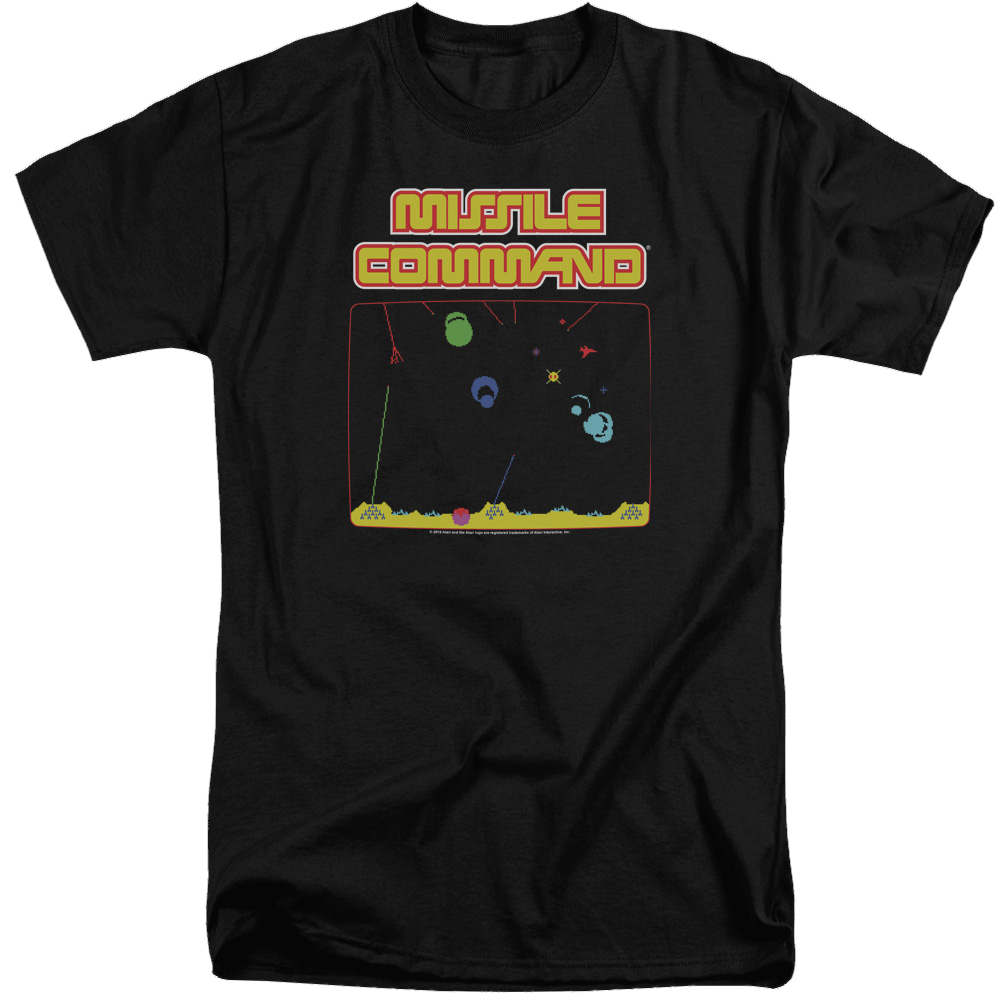 Atari Missle Screen - Men's Tall Fit T-Shirt Men's Tall Fit T-Shirt Atari   