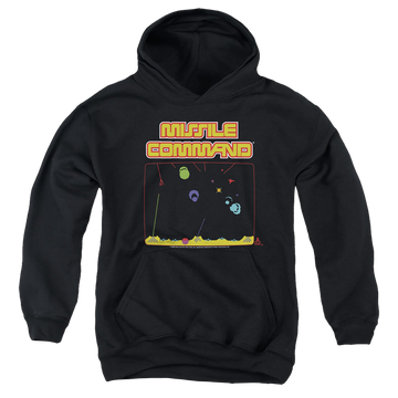 Atari Missle Screen Youth Pull-Over Hoodie Youth Hoodie (Ages 8-12) Atari   