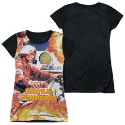 Atari Missle Commander - Juniors Black Back T-Shirt Juniors Black Back T-Shirt Atari   