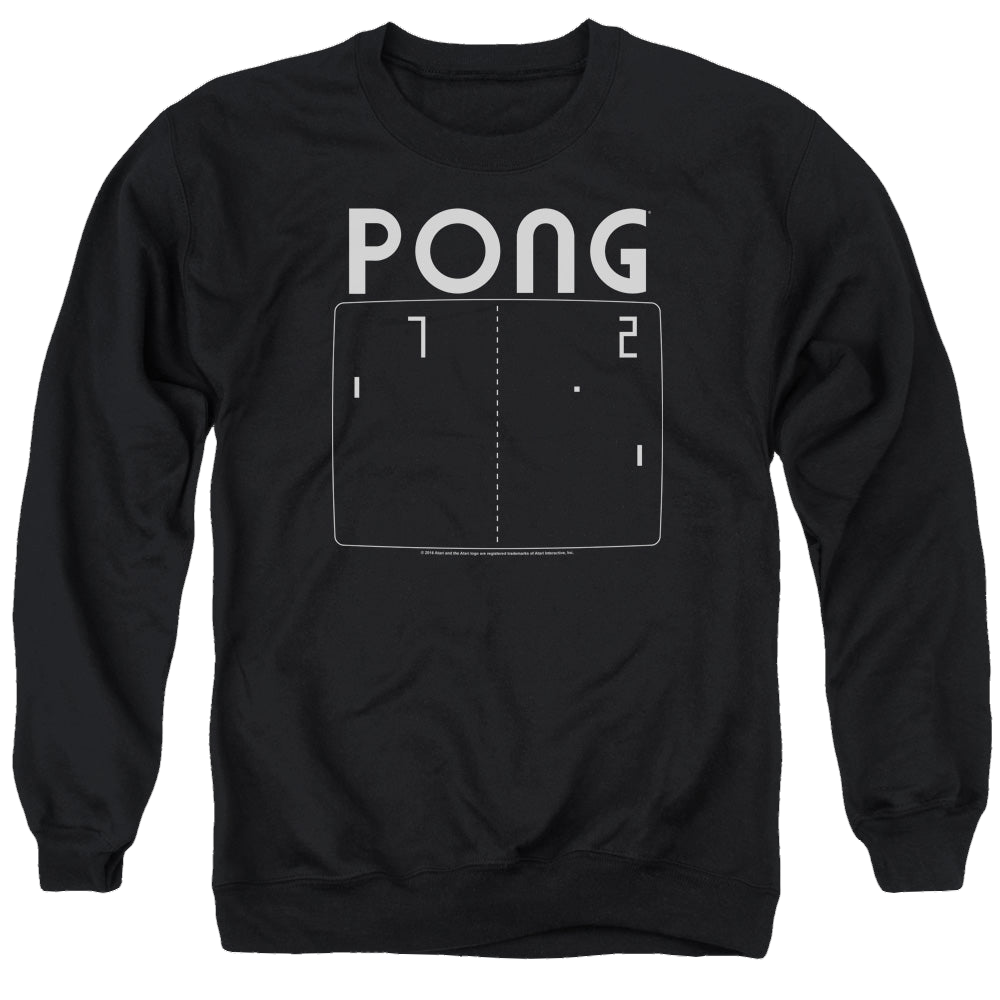 Atari Pong Screen - Men's Crewneck Sweatshirt Men's Crewneck Sweatshirt Atari   