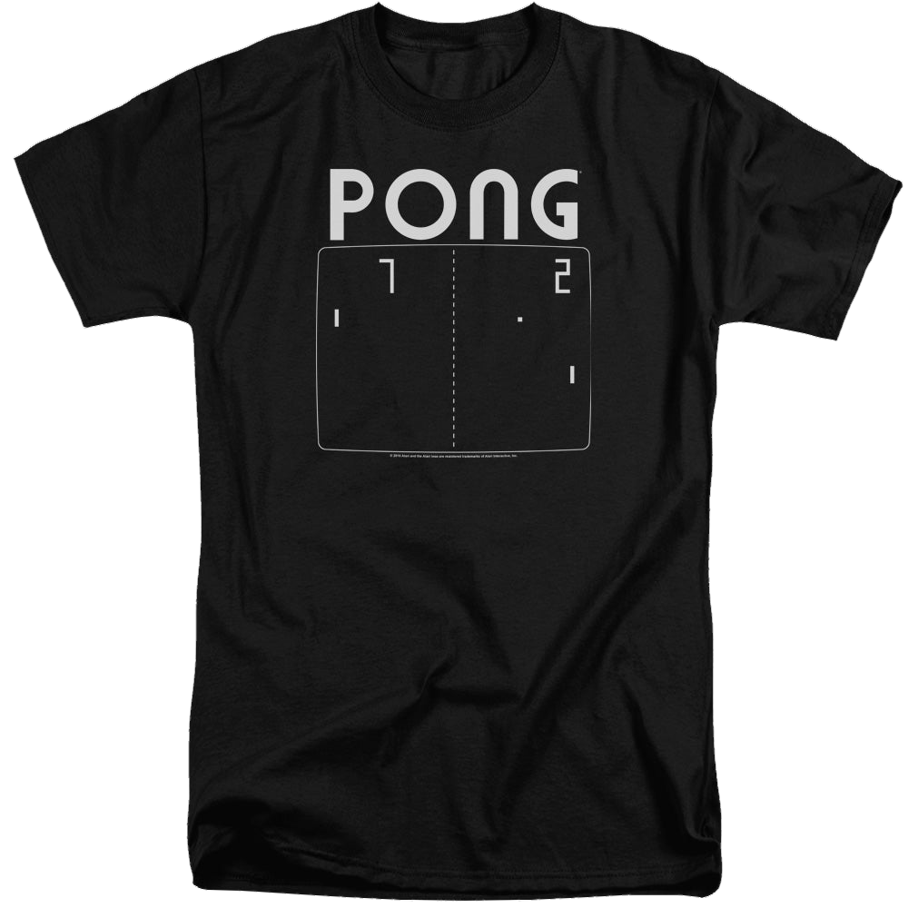 Atari Pong Screen - Men's Tall Fit T-Shirt Men's Tall Fit T-Shirt Atari   