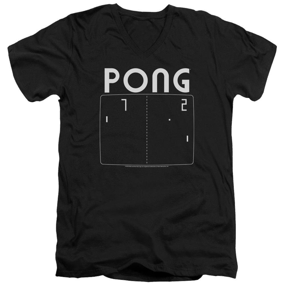 Atari Pong Screen - Men's V-Neck T-Shirt Men's V-Neck T-Shirt Atari   