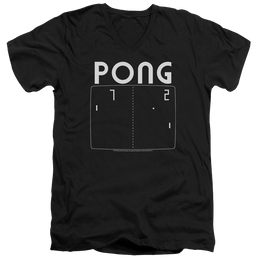 Atari Pong Screen - Men's V-Neck T-Shirt Men's V-Neck T-Shirt Atari   