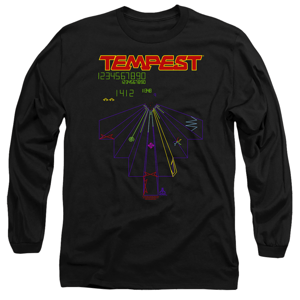 Atari Tempest Screen - Men's Long Sleeve T-Shirt Men's Long Sleeve T-Shirt Atari   