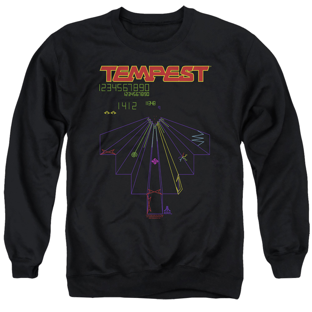 Atari Tempest Screen - Men's Crewneck Sweatshirt Men's Crewneck Sweatshirt Atari   