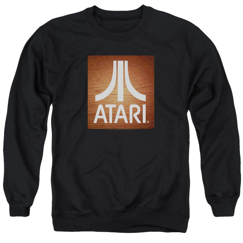 Atari Classic Wood Square - Men's Crewneck Sweatshirt Men's Crewneck Sweatshirt Atari   