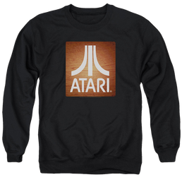 Atari Classic Wood Square - Men's Crewneck Sweatshirt Men's Crewneck Sweatshirt Atari   