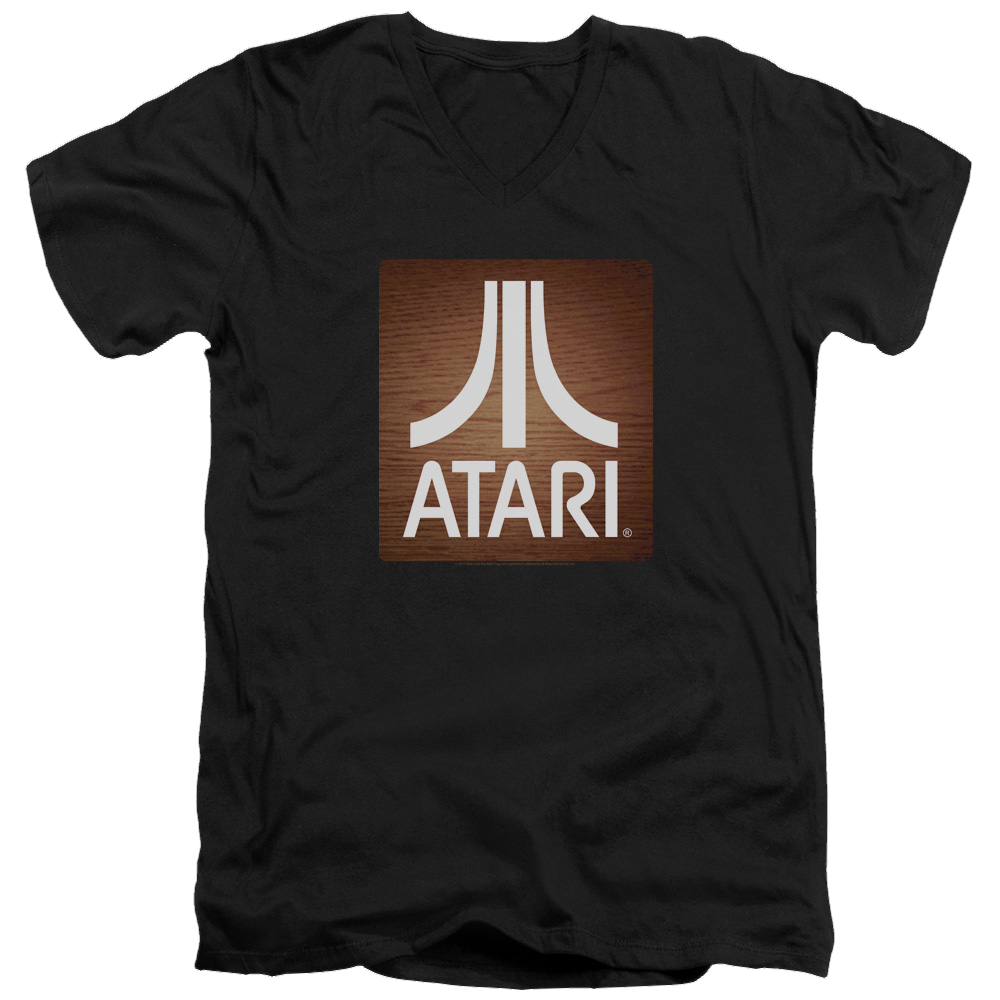 Atari Classic Wood Square - Men's V-Neck T-Shirt Men's V-Neck T-Shirt Atari   