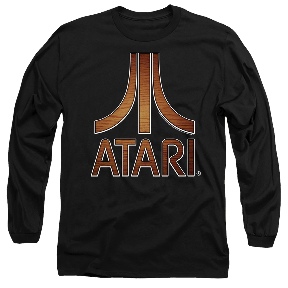 Atari Classic Wood Emblem - Men's Long Sleeve T-Shirt Men's Long Sleeve T-Shirt Atari   